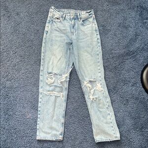 Light Blue Distressed Women Jeans